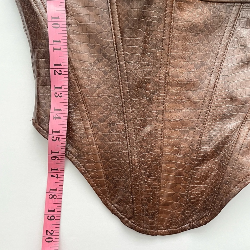 Miaou Campbell Corset In Chocolate Python - image 3